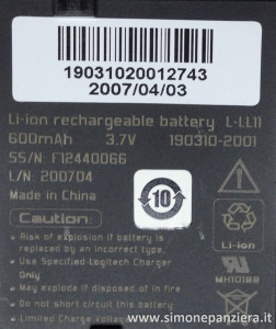 Batteria Mouse Logitech MX Revolution