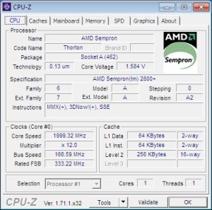 Riconoscere hardware - CPU-Z