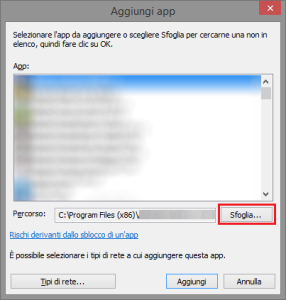 Impostare un eccezione al firewall di Windows 5