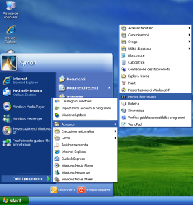 Prompt dei comandi Windows XP