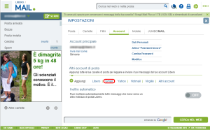 Configurare Gmail su libero 1
