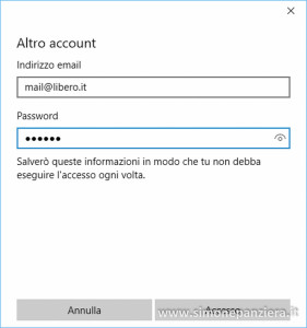Configurare libero su Windows 10 - Posta 09