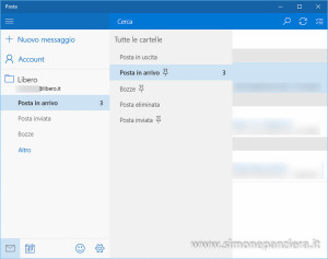 Configurare libero su Windows 10 - Posta 10