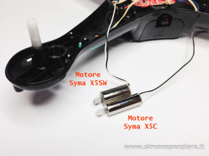 Syma X5SW - differenza motore X5C